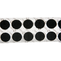 Attaches en jeton, Boucle et crochet, 3/4" dia., Adh&eacute;sif, Noir Helyx Safety & Industrial Supplies