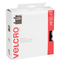 Attaches en jeton, Boucle et crochet, 3/4" dia., Adh&eacute;sif, Noir Helyx Safety & Industrial Supplies