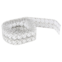 Attaches en jeton, Boucle et crochet, 3/4" dia., Adh&eacute;sif, Blanc Helyx Safety & Industrial Supplies