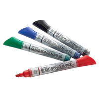 Premium Glass Dry-Erase Markers, Assorted, Bullet Tip Helyx Safety & Industrial Supplies