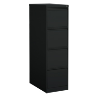 Vertical Filing Cabinet, Steel, 4 Drawers, 15-1/7" W x 25" D x 52" H, Black Helyx Safety & Industrial Supplies