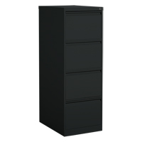 Vertical Filing Cabinet, Steel, 4 Drawers, 18-1/7" W x 25" D x 52" H, Black Helyx Safety & Industrial Supplies