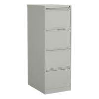 Vertical Filing Cabinet, Steel, 4 Drawers, 18-1/7" W x 25" D x 52" H, Grey Helyx Safety & Industrial Supplies