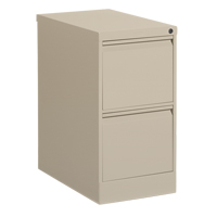 Vertical Filing Cabinet, Steel, 2 Drawers, 15-1/7" W x 25" D x 29" H, Beige Helyx Safety & Industrial Supplies