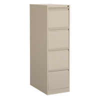 Classeur vertical, Acier, 4 tiroirs, 15-1/7" la x 25" p x 52" h, Beige Helyx Safety & Industrial Supplies