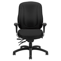 Chaise Overtime &agrave; dos &eacute;lev&eacute;, Tissu, Noir, Capacit&eacute; 300 lb Helyx Safety & Industrial Supplies