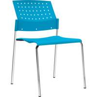 Armless Stacking Chairs, Plastic, 33" High, 300 lbs. Capacity, Blue Helyx Safety & Industrial Supplies
