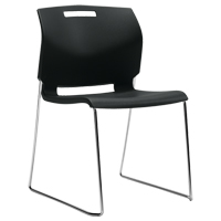 Chaise, Plastique, Hauteur 32-1/2", Capacit&eacute; 300 lb, Noir Helyx Safety & Industrial Supplies