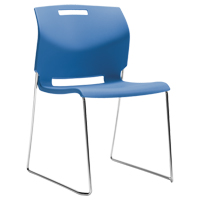 Chaise, Plastique, Hauteur 32-1/2", Capacit&eacute; 300 lb, Bleu Helyx Safety & Industrial Supplies