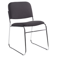 Chaise sans accoudoirs, Tissu, Hauteur 30", Capacit&eacute; 200 lb, Noir Helyx Safety & Industrial Supplies