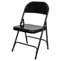 Folding Chair, Steel, Black, 300 lbs. Weight Capacity Helyx Safety & Industrial Supplies