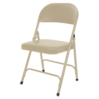 Chaise pliante rembourr&eacute;e en vinyle, Acier, Beige, Capacit&eacute; 300 lb Helyx Safety & Industrial Supplies