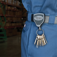 Porte-cl&eacute;s autor&eacute;tractable robuste Super48, Polycarbonate, C&acirc;ble 48", Fixation Agrafe de ceinture Helyx Safety & Industrial Supplies