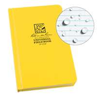Bound Book, Hard Cover, Yellow, 160 Pages, 4-5/8" W x 7-1/4" L Helyx Safety & Industrial Supplies