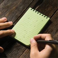 Carnet de notes de poche &agrave; spirale, Couverture souple, Vert, 100 Pages, 3" , 5"  Helyx Safety & Industrial Supplies