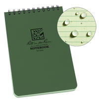 Carnet de notes de poche &agrave; spirale, Couverture souple, Vert, 100 Pages, 4" , 6"  Helyx Safety & Industrial Supplies