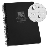 Carnet de notes de poche &agrave; spirale lat&eacute;rale, Couverture souple, Noir, 64 Pages, 4-5/8" , 7"  Helyx Safety & Industrial Supplies