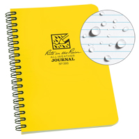 Carnet de notes de poche &agrave; spirale lat&eacute;rale, Couverture souple, Jaune, 64 Pages, 4-5/8" , 7"  Helyx Safety & Industrial Supplies