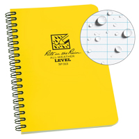 Carnet de notes de poche &agrave; spirale lat&eacute;rale, Couverture souple, Jaune, 64 Pages, 4-5/8" , 7"  Helyx Safety & Industrial Supplies