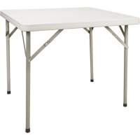 Folding Table, Square, 34" L x 34" W, Polyethylene, White Helyx Safety & Industrial Supplies