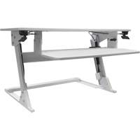 Poste de travail assis-debout Goya, Mod&egrave;le de bureau, 21" h x 35-2/5" la x 24" p, Blanc Helyx Safety & Industrial Supplies