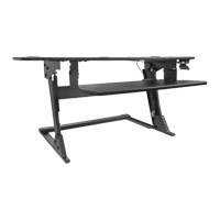 Poste de travail assis-debout Goya, Mod&egrave;le de bureau, 20" h x 42" la x 16" p, Noir Helyx Safety & Industrial Supplies