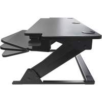 Poste de travail assis-debout Goya, Mod&egrave;le de bureau, 20" h x 42" la x 16" p, Noir Helyx Safety & Industrial Supplies