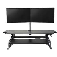 Poste de travail assis-debout Goya, Mod&egrave;le de bureau, 20" h x 42" la x 16" p, Noir Helyx Safety & Industrial Supplies