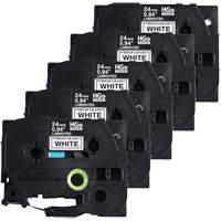 Ruban lamin&eacute;, 24 mm x 8 m, Noir sur blanc Helyx Safety & Industrial Supplies