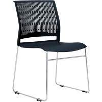 Chaises empilables s&eacute;rie Activ, Polypropyl&egrave;ne, Hauteur 32-3/8", Capacit&eacute; 275 lb, Noir Helyx Safety & Industrial Supplies