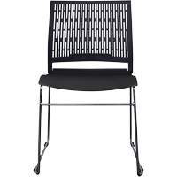 Chaises empilables s&eacute;rie Activ, Polypropyl&egrave;ne, Hauteur 32-3/8", Capacit&eacute; 275 lb, Noir Helyx Safety & Industrial Supplies
