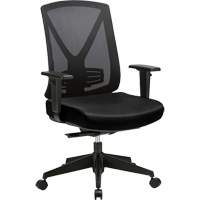Chaise ajustable de premi&egrave;re qualit&eacute; &agrave; basculement synchronis&eacute; s&eacute;rie Activ, Tissu/Mailles, Noir, Capacit&eacute; 275 lb Helyx Safety & Industrial Supplies