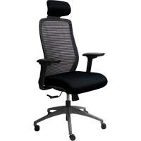 Chaise de bureau ajustable s&eacute;rie Era avec appui-t&ecirc;te, Tissu/Mailles, Noir, Capacit&eacute; 275 lb Helyx Safety & Industrial Supplies