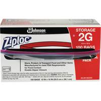 Sacs d'entreposage alimentaire &agrave; double fermeture &agrave; glissi&egrave;re de Ziploc Helyx Safety & Industrial Supplies
