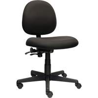 Chaise de travail &agrave; dossier bas Aspen, Tissu, Noir, Capacit&eacute; 275 lb Helyx Safety & Industrial Supplies