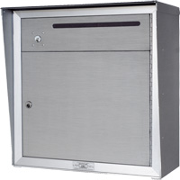 Collection Box, Wall -Mounted, 12-3/4" x 16-3/8", 2 Doors, Aluminum Helyx Safety & Industrial Supplies