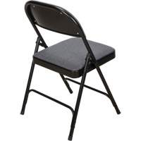 Chaise pliante de luxe en tissu rembourr&eacute;e, Acier, Gris, Capacit&eacute; 300 lb Helyx Safety & Industrial Supplies