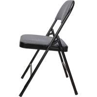 Chaise pliante de luxe en tissu rembourr&eacute;e, Acier, Gris, Capacit&eacute; 300 lb Helyx Safety & Industrial Supplies