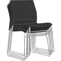 Chaises empilables, Polypropyl&egrave;ne, Hauteur 32-3/8", Capacit&eacute; 250 lb, Noir Helyx Safety & Industrial Supplies