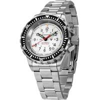 Grande montre automatique de plong&eacute;e &eacute;dition arctique GSAR avec bracelet en acier inoxydable, Num&eacute;rique, &agrave; piles, 41 mm, Argent Helyx Safety & Industrial Supplies