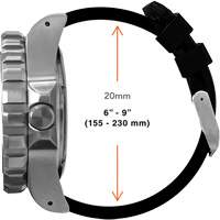 Grande montre automatique de plong&eacute;e, Num&eacute;rique, &agrave; piles, 41 mm, Noir Helyx Safety & Industrial Supplies