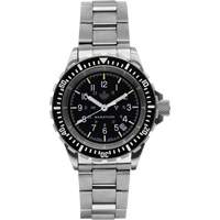 Grande montre automatique de plong&eacute;e avec feuille d'&eacute;rable gris et bracelet en acier inoxydable, Num&eacute;rique, &agrave; piles, 41 mm, Argent Helyx Safety & Industrial Supplies