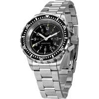 Grande montre automatique de plong&eacute;e avec feuille d'&eacute;rable gris et bracelet en acier inoxydable, Num&eacute;rique, &agrave; piles, 41 mm, Argent Helyx Safety & Industrial Supplies