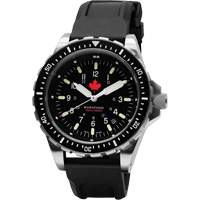 Tr&egrave;s grande montre &agrave; quartz pour plongeur avec feuille d'&eacute;rable rouge, Num&eacute;rique, &agrave; piles, 46 mm, Noir Helyx Safety & Industrial Supplies