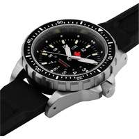 Tr&egrave;s grande montre &agrave; quartz pour plongeur avec feuille d'&eacute;rable rouge, Num&eacute;rique, &agrave; piles, 46 mm, Noir Helyx Safety & Industrial Supplies