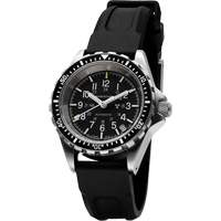 Montre Steel Navigator avec date sur ensemble bracelet en caoutchouc noir de trois morceaux, Num&eacute;rique, &agrave; piles, 36 mm, Noir Helyx Safety & Industrial Supplies