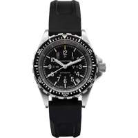Montre Steel Navigator avec date sur ensemble bracelet en caoutchouc noir de trois morceaux, Num&eacute;rique, &agrave; piles, 36 mm, Noir Helyx Safety & Industrial Supplies