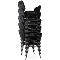 Chaises empilables, Tissu, Hauteur 32", Capacit&eacute; 250 lb, Noir Helyx Safety & Industrial Supplies