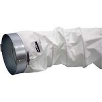 White 12" x 12' Distribution Ducting Kit, Adapter & Clamp Helyx Safety & Industrial Supplies