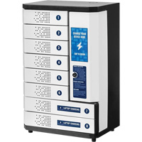 Casier de recharge libre-service &agrave; 8 baies KwikBoost Helyx Safety & Industrial Supplies